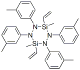 3,6-Dimethyl-1,2,4,5-tetrakis(3-methylphenyl)-3,6-divinyl-1,2,4,5-tetraaza-3,6-disilacyclohexane CAS#: 17082-87-0