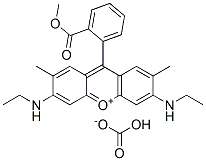3,6-bis(ethylamino)-9-[o-(methoxycarbonyl)phenyl]-2,7-dimethylxanthylium hydrogen carbonate CAS#: 26694-70-2