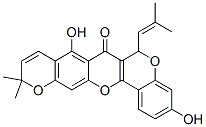 3,8-Dihydroxy-6-(2-methyl-1-propenyl)-11,11-dimethyl-6H,7H,11H-bis[1]benzopyrano[4,3-b:6',7'-e]pyran-7-one CAS#: 19275-52-6