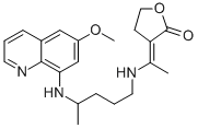 (3E)-3-[1-[4-[(6-methoxyquinolin-8-yl)amino]pentylamino]ethylidene]oxolan-2-one CAS#: 223661-25-4
