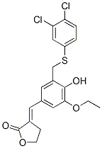 (3E)-3-[[3-[(3,4-dichlorophenyl)sulfanylmethyl]-5-ethoxy-4-hydroxy-phe nyl]methylidene]oxolan-2-one CAS#: 107788-13-6