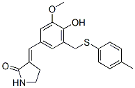 (3E)-3-[[4-hydroxy-3-methoxy-5-[(4-methylphenyl)sulfanylmethyl]phenyl] methylidene]pyrrolidin-2-one CAS#: 107788-15-8