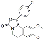 3H-Oxazolo[4,3-a]isoquinolin-3-one,  1-(4-chlorophenyl)-5,6-dihydro-8,9-dimethoxy- CAS#: 112970-33-9