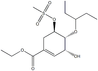 (3R,4R,5R)-4-(1-Ethylpropoxy)-3-hydroxy-5-[(Methylsulfonyl)oxy]-1-cyclohexene-1-carboxylic Acid Ethyl Ester CAS#: 204254-94-4