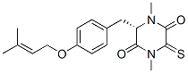 [3S,(-)]-3-[p-[(3-Methyl-2-butenyl)oxy]benzyl]-1,4-dimethyl-6-thioxopiperazine-2,5-dione CAS#: 105637-71-6