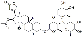 [(3S,5R,8R,9S,10S,13R,16R,17S)-3-[(2R,4S,5R,6R)-4,5-bis[[(2R,4S,5R,6R) -4,5-dihydroxy-6-methyl-oxan-2-yl]oxy]-6-methyl-oxan-2-yl]oxy-14-hydro xy-10,13-dimethyl-17-(5-oxo-2H-furan-3-yl)-1,2,3,4,5,6,7,8,9,11,12,15, 16,17-tetradecahydrocyclopenta[a]phenanthren-16-yl] acetate CAS#: 29362-48-9