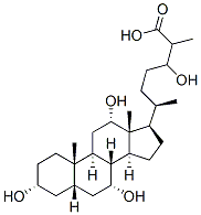(3a,5b,7a,12a)- 3,7,12,24-tetrahydroxy-cholestan-26-oic acid CAS#: 1061-64-9