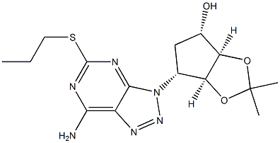(3aR,4S,6R,6aS)-6-[7-Amino-5-(propylthio)-3H-1,2,3-triazolo[4,5-d]pyrimidin-3-yl]tetrahydro-2,2-dimethyl-4H-cyclopenta-1,3-dioxol-4-ol CAS#: 274693-22-0