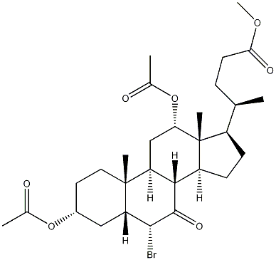 (3alpha,5beta,6alpha,12alpha)-3,12-Bis(acetyloxy)-6-bromo-7-oxocholan-24-oic acid methyl ester CAS#: 10452-63-8