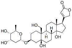 (3beta,5beta)-3-[(2,6-dideoxy-beta-D-ribo-hexopyranosyl)oxy]-5,14,19-trihydroxycard-20(22)-enolide CAS#: 18695-02-8
