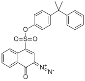 4-(1-METHYL-1-PHENYLETHYL)PHENYL 3-DIAZO-3,4-DIHYDRO-4-OXO-1-NAPHTHALENESULFONATE CAS#: 23121-00-8