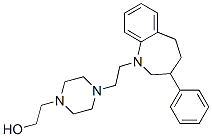4-[2-(2,3,4,5-Tetrahydro-3-phenyl-1H-1-benzazepin-1-yl)ethyl]-1-piperazineethanol CAS#: 14760-56-6