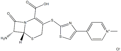 4-[2-[[(6R,7R)-7-Amino-2-carboxy-8-oxo-5-thia-1-azabicyclo[4.2.0]oct-2-en-3-yl]thio]-4-thiazolyl]-1-methyl-pyridinium chloride CAS#: 229016-75-5