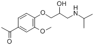 4'-[2-Hydroxy-3-(isopropylamino)propoxy]-3'-methoxyacetophenone CAS#: 20041-40-1