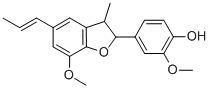 4-[(2R,3R)-2,3-Dihydro-7-methoxy-3-methyl-5-[(E)-1-propenyl]benzofuran-2-yl]-2-methoxyphenol CAS#: 2680-81-1
