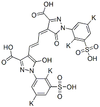 4-[3-[3-Carboxy-1-(2,5-dipotassiosulfophenyl)-5-hydroxy-1H-pyrazol-4-yl]-2-propenylidene]-1-(2,5-dipotassiosulfophenyl)-4,5-dihydro-5-oxo-1H-pyrazole-3-carboxylic acid CAS#: 110557-94-3