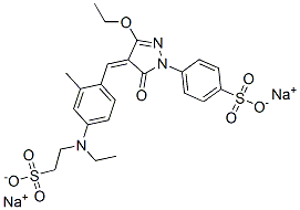 4-[3-Ethoxy-4-[4-[N-ethyl-N-(2-sulfoethyl)amino]-2-methylbenzylidene]-5-oxo-2-pyrazolin-1-yl]benzenesulfonic acid disodium salt CAS#: 112406-67-4
