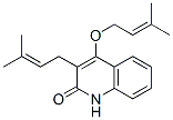 4-[(3-Methyl-2-butenyl)oxy]-3-(3-methyl-2-butenyl)quinoline-2(1H)-one CAS#: 18118-29-1