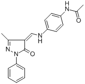 4'-[[(3-Methyl-5-oxo-1-phenyl-2-pyrazolin-4-ylidene)methyl]amino]acetanilide CAS#: 24664-51-5