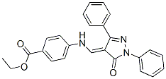 4-[[(3,4-Dihydro-3-oxo-2,5-diphenyl-2H-pyrazol-4-ylidene)methyl]amino]benzoic acid ethyl ester CAS#: 23711-43-5