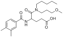 (+-)-4-((3,4-Dimethylbenzoyl)amino)-5-((3-methoxypropyl)pentylamino)-5 -oxopentanoic acid CAS#: 111106-16-2