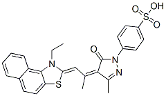 4-[4-[2-(1-ethylnaphtho[1,2-d]thiazol-2(3H)-ylidene)-1-methylethylidene]-4,5-dihydro-3-methyl-5-oxo-1H-pyrazol-1-yl]benzenesulphonic acid CAS#: 29637-18-1