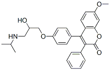 4-[4-[2-hydroxy-3-(propan-2-ylamino)propoxy]phenyl]-7-methoxy-3-phenyl -chromen-2-one CAS#: 111038-37-0