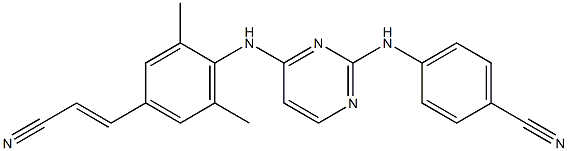 4-[[4-[[4-[(E)-2-cyanoethenyl]-2,6-dimethyl-phenyl]amino]pyrimidin-2-yl]amino]benzonitrile CAS#: 500287-72-9