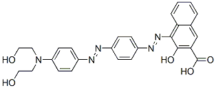4-[[4-[[4-[bis(2-hydroxyethyl)amino]phenyl]azo]phenyl]azo]-3-hydroxy-2-naphthoic acid CAS#: 15773-36-1