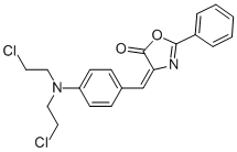 4-(4-(BIS-(2-CHLOROETHYL)AMINO)BENZYLIDENE-2-PHENYL-OXAZOLINE-5-ONE CAS#: 18776-75-5