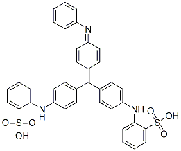 [[4-[[4-(phenylimino)-2,5-cyclohexadien-1-ylidene][4-[(sulphophenyl)amino]phenyl]methyl]phenyl]amino]benzenesulphonic acid CAS#: 1324-77-2