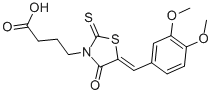 4-[5-(3,4-DIMETHOXY-BENZYLIDENE)-4-OXO-2-THIOXO-THIAZOLIDIN-3-YL]-BUTYRIC ACID CAS#: 18623-44-4