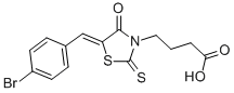 4-[5-(4-BROMO-BENZYLIDENE)-4-OXO-2-THIOXO-THIAZOLIDIN-3-YL]-BUTYRIC ACID CAS#: 17385-98-7
