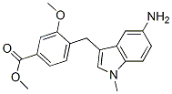 4-(5-Amino-1-methyl-1H-indol-3-ylmethyl)-3-methoxy-benzoic acid methyl ester CAS#: 107754-14-3