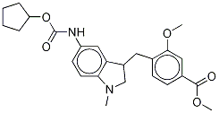 4-[[5-[[(Cyclopentyloxy)carbonyl]aMino]-1-Methyl-1H-indol-3-yl]Methyl]-3-Methoxy-benzoic Acid Methyl Ester CAS#: 107754-19-8