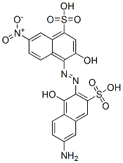 4-[(6-amino-1-hydroxy-3-sulpho-2-naphthyl)azo]-3-hydroxy-7-nitronaphthalene-1-sulphonic acid CAS#: 117-69-1