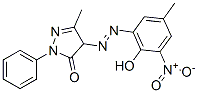 4-[(6-hydroxy-5-nitro-m-tolyl)azo]-3-methyl-1-phenyl-2-pyrazolin-5-one CAS#: 15824-23-4