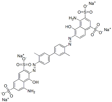 4-Amino-6-[[4'-[(8-amino-1-hydroxy-3,6-disulfo-2-naphtyl)azo]-3,3'-dimethyl-4-biphenylyl]azo]-5-hydroxy-1,3-naphthalenedisulfonic acid tetrasodium salt CAS#: 2150-53-0