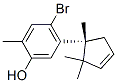 4-Bromo-2-methyl-5-[(R)-1,2,2-trimethyl-3-cyclopenten-1-yl]phenol CAS#: 103439-84-5