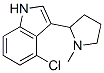 4-Chloro-3-(1-methyl-2-pyrrolidinyl)-1H-indole CAS#: 19137-84-9