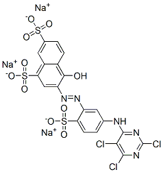 4-Hydroxy-3-[[2-sulfo-5-[(2,5,6-trichloro-4-pyrimidinyl)amino]phenyl]azo]-1,7-naphthalenedisulfonic acid trisodium salt CAS#: 17341-83-2