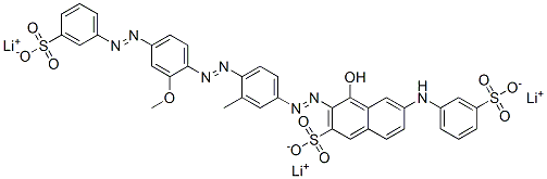 4-Hydroxy-3-[4-[2-methoxy-4-(3-sulfophenylazo)phenylazo]-3-methylphenylazo]-6-(3-sulfoanilino)-2-naphthalenesulfonic acid trilithium salt CAS#: 107246-81-1