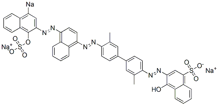 4-Hydroxy-3-[[4'-[[4-[(1-hydroxy-4-sodiosulfo-2-naphthalenyl)azo]-1-naphthalenyl]azo]-3,3'-dimethyl[1,1'-biphenyl]-4-yl]azo]naphthalene-1-sulfonic acid sodium salt CAS#: 13195-20-5