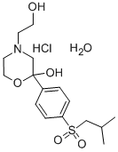 4-Morpholineethanol, 2-hydroxy-2-(p-(isobutylsulfonyl)phenyl)-, hydroc hloride, hydrate CAS#: 104100-25-6
