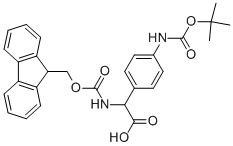 (4-TERT-BUTOXYCARBONYLAMINO-PHENYL)-[(9H-FLUOREN-9-YLMETHOXYCARBONYLAMINO)]-ACETIC ACID CAS#: 265321-13-9