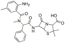 4-Thia-1-azabicyclo[3.2.0]heptane-2-carboxylicacid,6-[2-(6-amino-N-methyl-m-toluamido)-2-phenylacetamido]-3,3-dimethyl-7-oxo-,DL-(8CI) CAS#: 18416-39-2