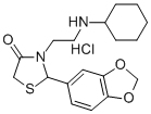 4-Thiazolidinone, 3-(2-(cyclohexylamino)ethyl)-2-(3,4-methylenedioxyph enyl)-, monohydrochloride CAS#: 102612-93-1
