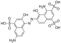 4-amino-6-[(6-amino-2-hydroxy-4-sulpho-1-naphthyl)azo]-5-hydroxynaphthalene-1,3-disulphonic acid CAS#: 23554-16-7