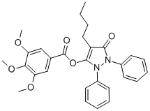 4-butyl-2,5-dihydro-5-oxo-1,2-diphenyl-1H-pyrazol-3-yl 3,4,5-trimethoxybenzoate CAS#: 16006-74-9