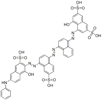 4-hydroxy-5-[[4-[[4-[[1-hydroxy-6-(phenylamino)-3-sulpho-2-naphthyl]azo]-6-sulphonaphthyl]azo]naphthyl]azo]naphthalene-2,7-disulphonic acid CAS#: 25180-11-4